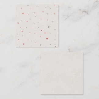 Soft Hearts Square Business Card Quadratische Visitenkarte