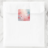 Soft Heartscape Quadratischer Aufkleber (Tasche)