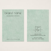 Soft hellgrüne Textur Ohrring-Grafikkarte (Vorne & Hinten)