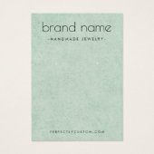 Soft hellgrüne Textur Ohrring-Grafikkarte (Vorderseite)