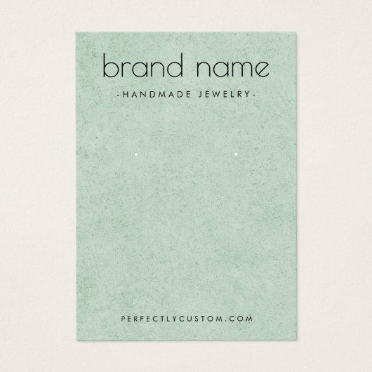 Soft hellgrüne Textur Ohrring-Grafikkarte (Vorderseite)