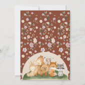 Soft Hello Baby Shower Forest Animals Einladung (Rückseite)