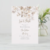 Soft Herbstlaubs Hochzeit Einladung (Stehend Vorderseite)