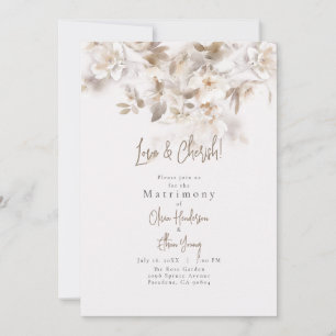 Soft Herbstlaubs Hochzeit Einladung