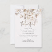 Soft Herbstlaubs Hochzeitskarte Dankeskarte (Vorderseite)