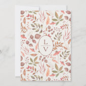 Soft Herbstlaubs Save the Date Karte (Rückseite)