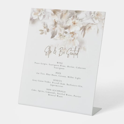 Soft Herbstlaubs Sip and Be Seed Sockelschild (Vorderseite)