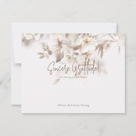 Soft Herbstlaubs Vielen Dank Dankeskarte (Vorderseite)