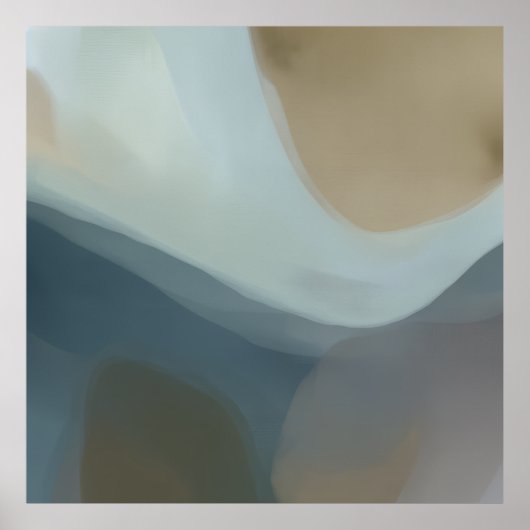 Soft Horizon Abstract Art Poster (Vorne)