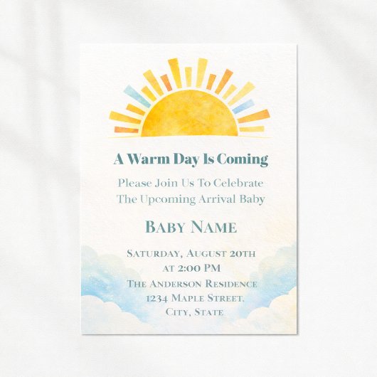 Soft Horizon Sun Glow Einladung