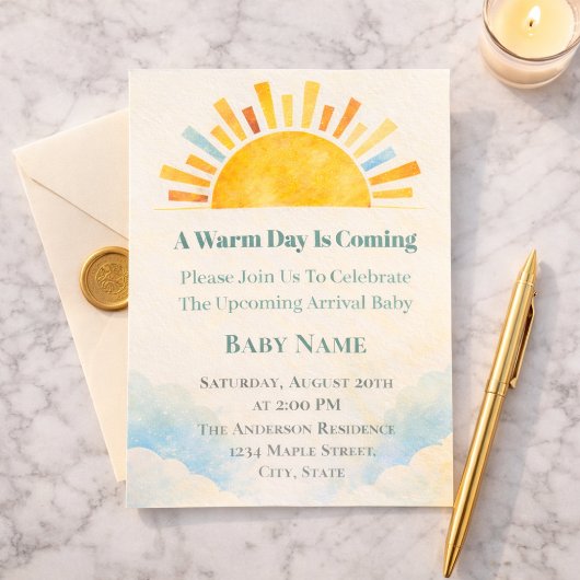 Soft Horizon Sun Glow Einladung