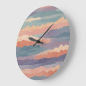 Soft Horizon Waves Große Wanduhr (Winkel)