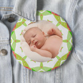 Soft Hübsch Green Custom Frohe Weihnachts-Foto Button (Beispiel)