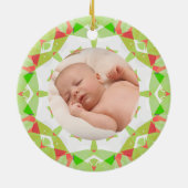 Soft Hübsch Pastete Custom Christmas Foto Picture Keramik Ornament (Hinten)