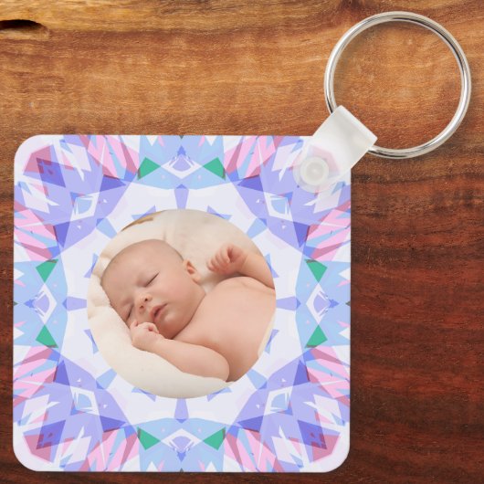 Soft Hübsch Pastete Custom Christmas Foto Picture Schlüsselanhänger (Rückseite)
