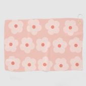 Soft Hue Peach Blooms Golfhandtuch (Horizontal)