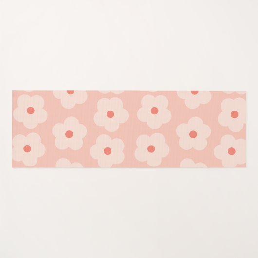 Soft Hue Peach Blooms Yogamatte (Vorderseite (Horizontal))