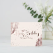 Soft Hues Birthday Grußkarte - Beste Wünsche Postkarte (Stehend Vorderseite)