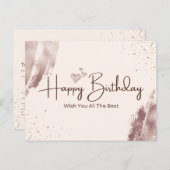 Soft Hues Birthday Grußkarte - Beste Wünsche Postkarte (Vorne/Hinten)