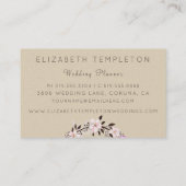 Soft Hues Blumenstrauß Elegante Visitenkarte (Rückseite)