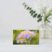 Soft Hydrangea Blume Business Card Visitenkarte (Stehend Vorderseite)