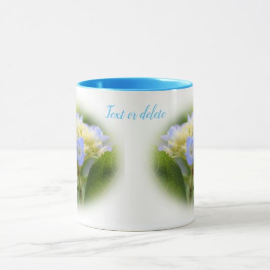 Soft Hydrangea Blume Personalisiert Tasse (Zentrum)