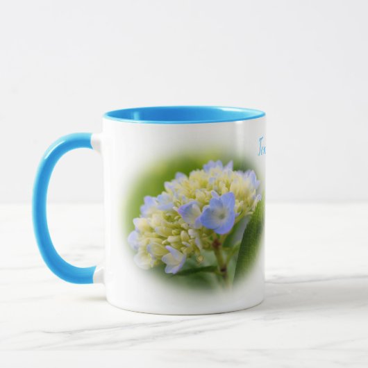 Soft Hydrangea Blume Personalisiert Tasse (Links)
