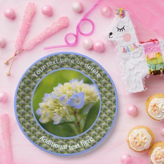 Soft Hydrangea Blume Personalisiertes Party Pappteller (Party)