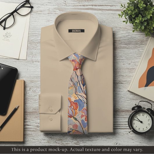 Soft Impressionist Floral Necktie Krawatte