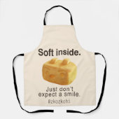 Soft Inside: Iron T Pineapple Cake Funny Quote Art Schürze (Vorderseite)