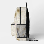 Soft Ivory Floral Abstrakt Bedruckter Rucksack (Rechts)