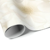 Soft Ivory Floral Abstrakt Geschenkpapier (Rolleneckpunkt)