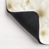 Soft Ivory Floral Abstrakt Mousepad (Ecke)