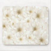 Soft Ivory Floral Abstrakt Mousepad (Vorne)