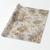 Soft Ivory Garden Bloom Geschenkpapier (Ungerollt)