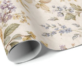 Soft Ivory Garden Bloom Geschenkpapier (Rolleneckpunkt)