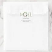 Soft Joft Blush Green Weihnachtsanschrift Quadratischer Aufkleber (Tasche)