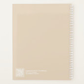 Soft Khaki/Beige Block Quote | Fully Customizable Planer (Rückseite)