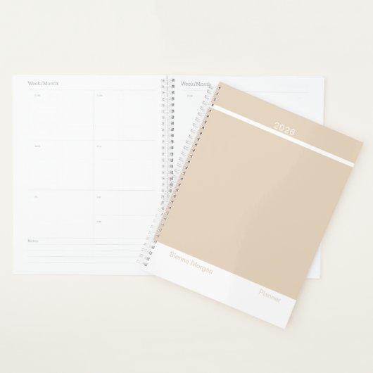 Soft Khaki/Beige Minimalist Planer (Anzeige)