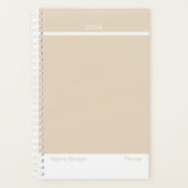 Soft Khaki/Beige Minimalist Planner Planer (Vorderseite)