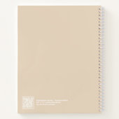 Soft Khaki/Beige Modern Big "NOTEBOOK" Notizblock (Rückseite)