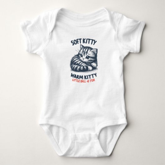 Soft Kitty Baby Strampler (Vorderseite)