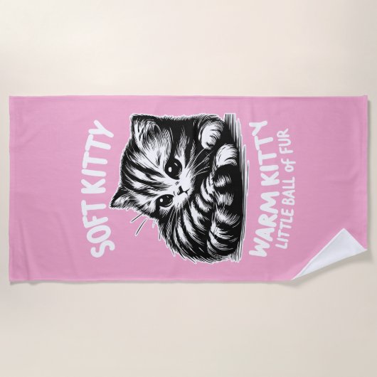 Soft Kitty Strandtuch (Vorderseite)