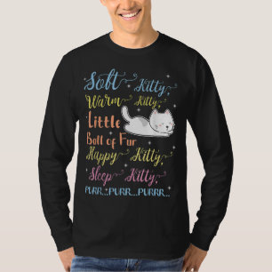 Soft Kitty Warm Kätzchen Kleine Ball Pelzschlafkit T-Shirt