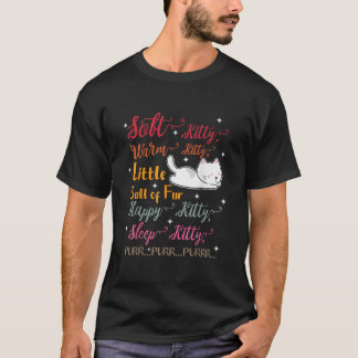 Soft Kitty Warm Kätzchen Kleine Ball Pelzschlafkit T-Shirt