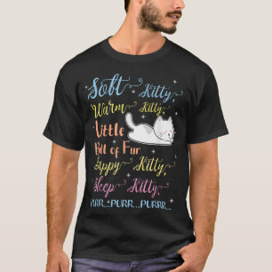 Soft Kitty Warm Kätzchen Kleine Ball Pelzschlafkit T-Shirt