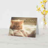 Soft kitty Wünsche Karte (Gelbe Blume)