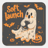 Soft Launch | ExDesigner | Halloween Quadratischer Aufkleber (Vorderseite)