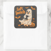 Soft Launch | ExDesigner | Halloween Quadratischer Aufkleber (Tasche)