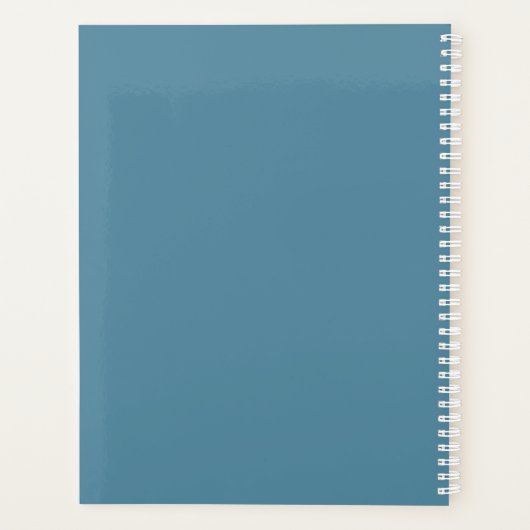 Soft Laurentian Floral Custom Name Planer (Rückseite)